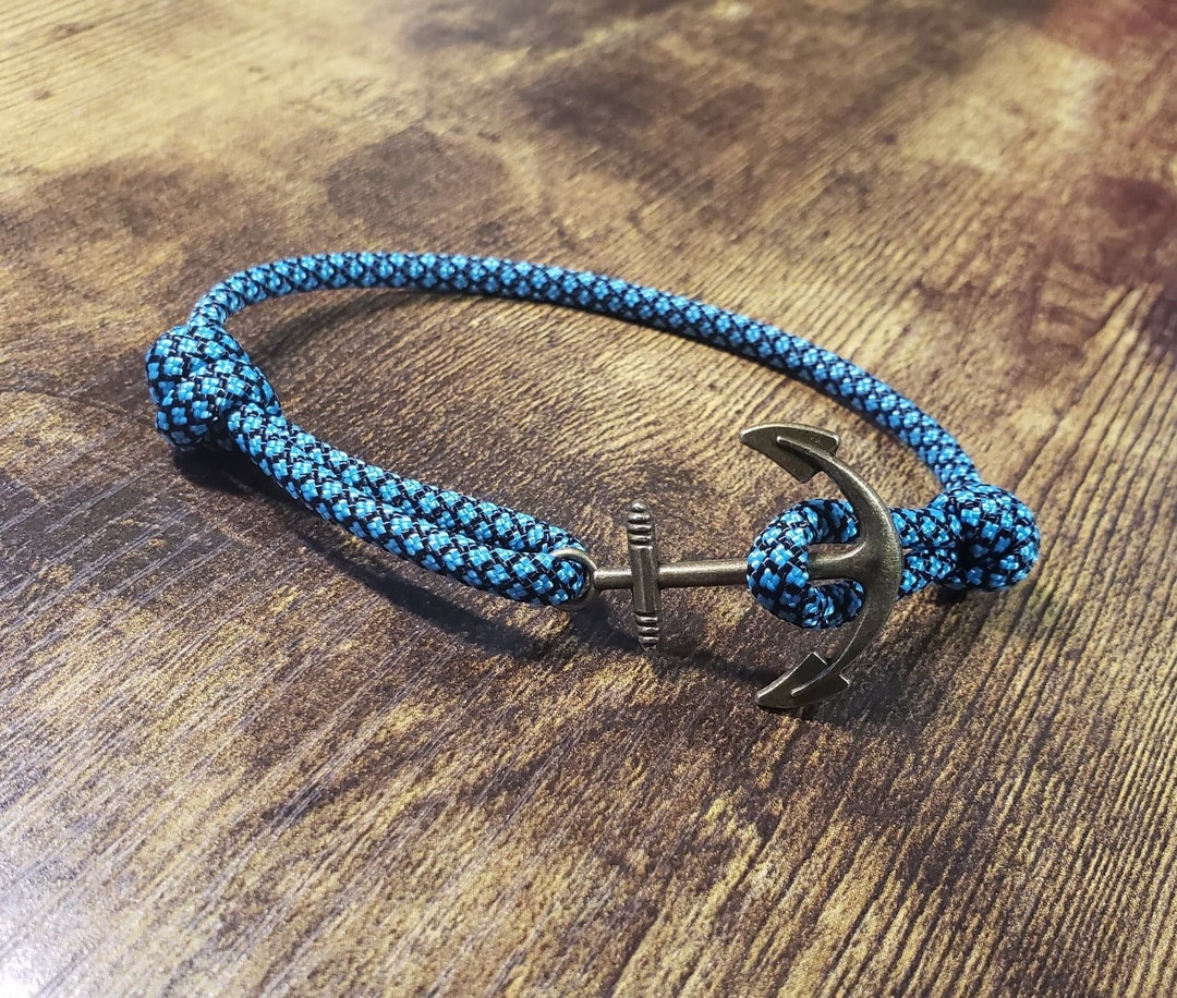Antique Bronze Anchor Bracelet Adjustable Paracord Bracelet Paracord
