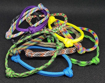 You Choose the Colors (Adjustable Paracord Bracelet Packs) | Adjustable Paracord Bracelets | 550 Paracord Bracelet Packs | Rope Bracelets