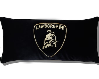 Velour pillow | Etsy Lambirghini Logo Car Cotton Pillowcase