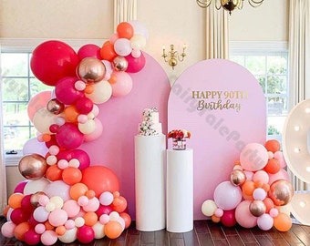 Arche Ballon Rose Rétro, 117 pièces Guirlande Ballons Avec Ballons Rose Poussiéreux Blanc Beige Arche Ballon Rose Rétro, 117 pièces Guirlande Ballons Avec Ballons Rose Poussiéreux Blanc Beige