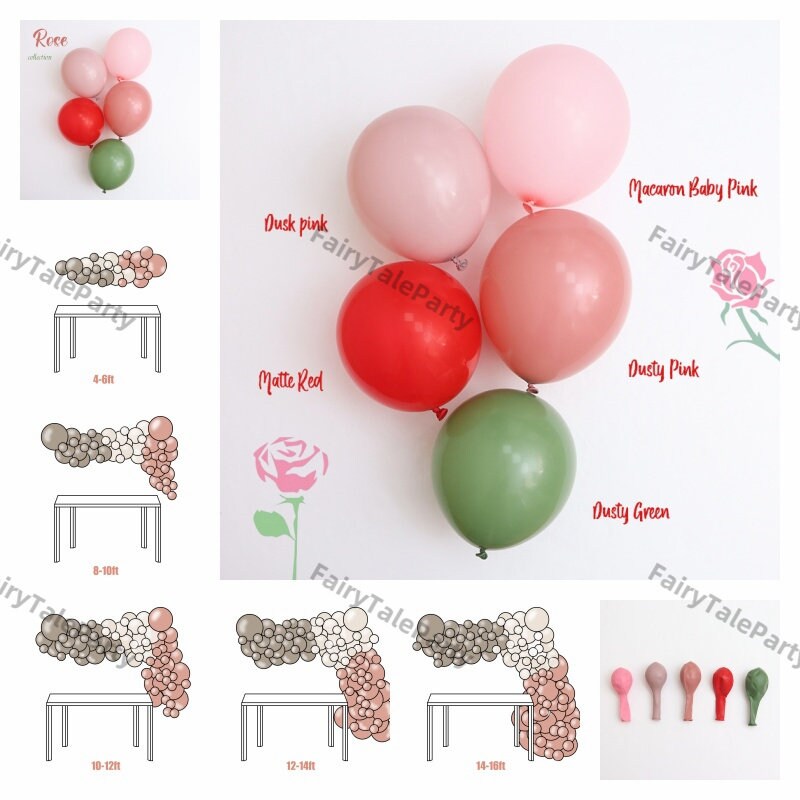 thumbnail image 2 of Pink Balloons Set, 63Pcs Hot Pink Latex Balloons 2 of 11