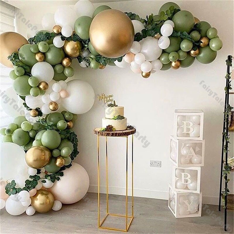 Kit ghirlanda di palloncini Beige sabbia bianco cromo oro palloncini in  lattice Globos decorazione di nozze compleanno Baby Shower Party sfondo