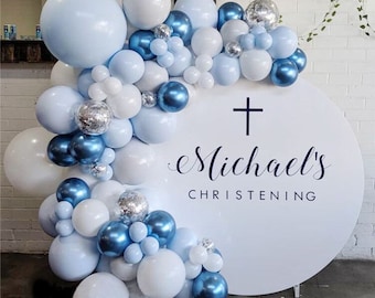 100pcs Pastel Macaron Blue White Balloons Garland Arch Kit For Metallic Blue Balloons Wedding Birthday Baby Shower Party Decor Supplies