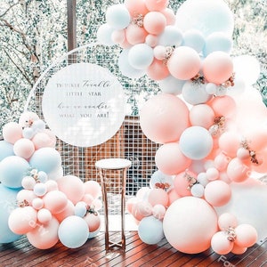 130pcs Macaroon Balloons Garland Maca Peach Blue White Latex Balloon Arch Kit Birthday Baby Shower Wedding Anniversary Party Decoration