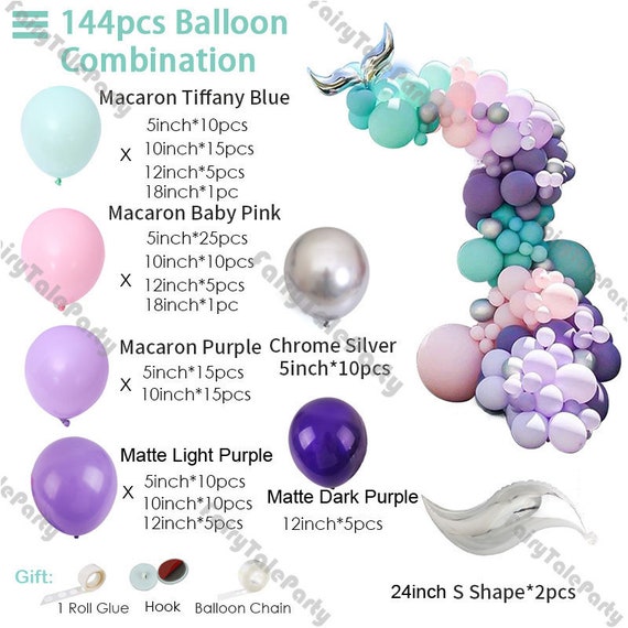 Guirlande DIY Ballons & décoration thème Sirène - Anniversaire filles