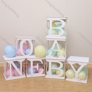 30cm DIY Balloon Filling Box PRE-CUT A-Z Foam Board Frame Balloon Boxes Balloon in a Box Mosaic Template Baby Shower Birthday Newborn Gift