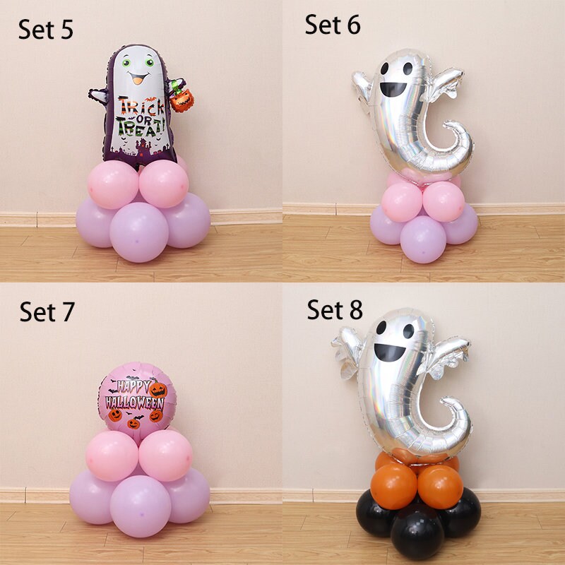 AYNKH 9PCS Halloween Folie Ballons Set, überdimensionierte
