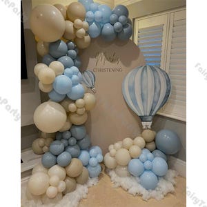 118 pezzi Maca blu e marrone ardesia palloncino arco set / festa di compleanno / ragazzo baby shower / addio al celibato / festa di fidanzamento / matrimonio e altro ancora