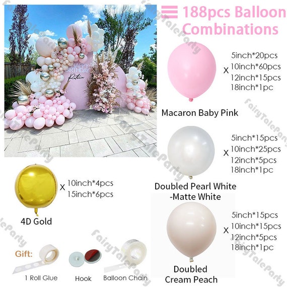Decoration Anniversaire 30 Ans, Arche Ballon Anniversaire Deco 30 Ans,  Arche Ballon Anniversaire Kit Ballon Beige Blanc Or, [904J]