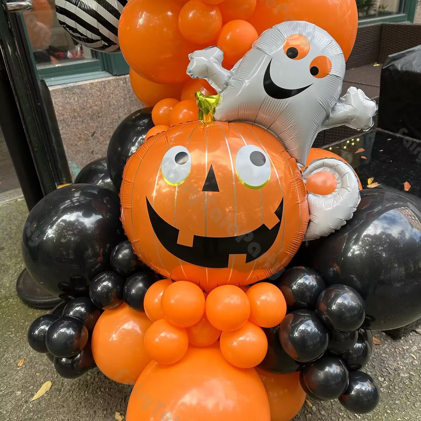 50 Ballons D'Halloween En Latex 30 Cm (12 Pouces) - Motifs Fantômes, Chauves-souris, Citrouilles - Couleurs Orange, Noir, Blanc - 6