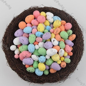 50pcs Multi-Size Easter Eggs Mini Simulation Foam Pigeon Eggs Easter Christmas Party Decoration Children&#39;s Birthday Supplies