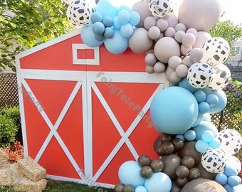 Set Decorazione Compleanno Fattoria 39 Pezzi | Striscione, Palloncini E Topper Per Cupcake | Tema Animali Da Fattoria Per Festa Di Ragazzi E Ragazze