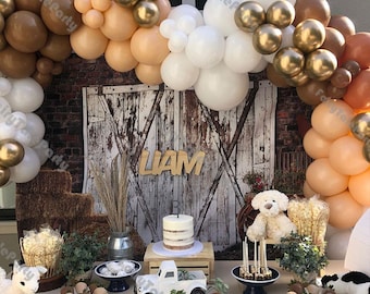 Kit de 150 guirnaldas de globos retro de color café con decoraciones en crema, melocotón, blanco y dorado, arco de globos para baby shower, fiesta de cumpleaños, suministros para bodas.