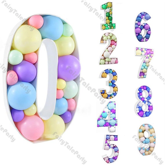 73cm Number Mosaic Balloon Frame Number 1 2 3 4 Balloon Filling