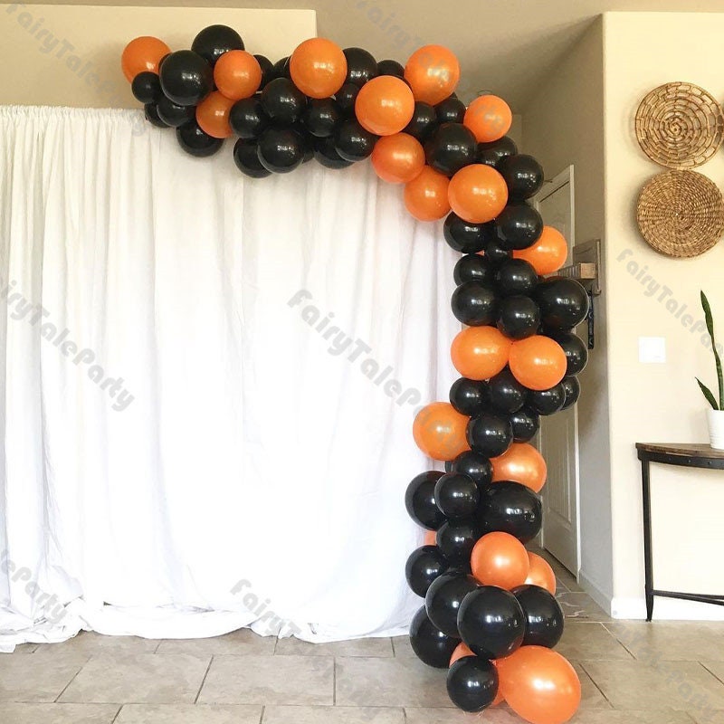 85pcs Bat Halloween Balloon Arch Kit Black Orange Bow of Etsy