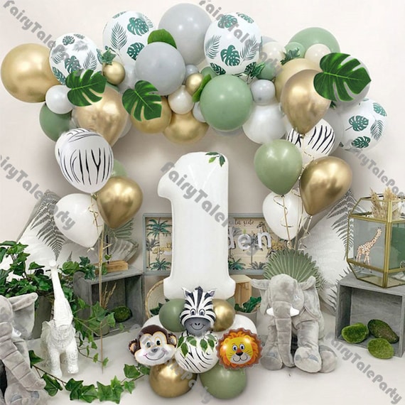 Sage Green Balloon Garland Kit – 101Pcs Metallic Gold, Silver & Jungle Animal Balloons | Self-Sealing For Baby Shower, Wedding - View #10