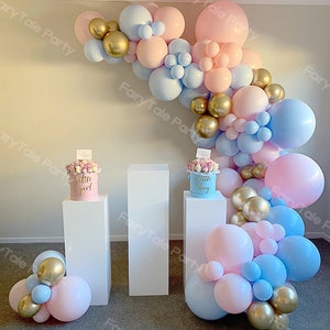 104pcs cromo oro palloncini ghirlanda arco kit macaron blu bambino rosa lattice palloncino baby doccia matrimonio doccia nuziale festa di compleanno decor