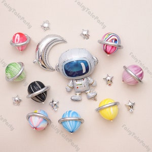 Palloncini fai da te con tema galassia, spazio, Giove, Mercurio, Venere, astronauta, decorazioni per bambini, primo compleanno, baby shower, rivelazione del sesso, razzo spaziale