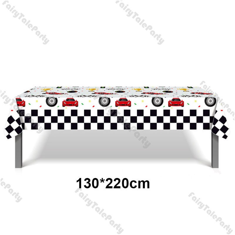 Tovaglie Auto Da Corsa 4 Pezzi - Plastica Nera A Quadretti, 130x220 Cm | Per Feste E Compleanni - Foto 11
