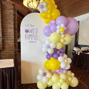 106pcs Margherita Fiore Palloncino Ghirlanda Kit Lavanda Limone Bianco Pastello Principessa Compleanno Palloncino Arco Bambini Baby Shower Battesimo Decorazione Forniture