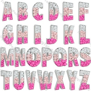 Ballonvuldoos Babyshower DIY Letters om te vullen met ballonnen Mozaïek Ballonframe Verjaardag Aangepaste naam Bruiloftsfeest Achtergrond Decor