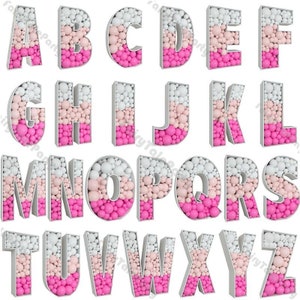 Balloon Filling Box Baby Shower DIY Letters to Fill with Balloons Mosaic Balloon Frame Birthday Custom Name Wedding Party Backdrop Decor