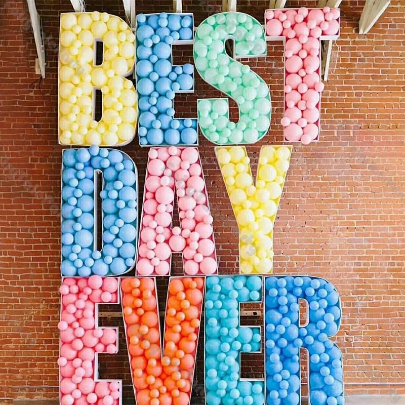 2FT Letter A Mosaic Balloon Frame Letter DIY Fillable Letters Kit for  Birthday Party Wedding Backdrop Decor - Yahoo Shopping