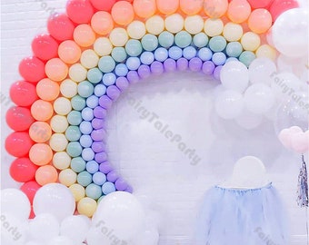 252pcs/set Rainbow Balloons Arch Kit 5/10inch 7 Colors Latex Balloons Yellow Blue Purple Globos Wedding Party Decor Baby Shower Supplies