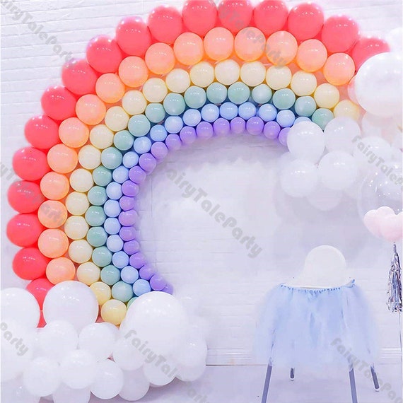 252pcs/set Rainbow Balloons Arch Kit 5/10inch 7 Colors Latex Balloons  Yellow Blue Purple Globos Wedding Party Decor Baby Shower Supplies 