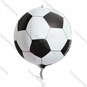 Kit de guirnalda de globos de fútbol de 99 piezas / Decoración para fiesta de cumpleaños de fútbol / Globos de fútbol cromados azul y plateado para fiestas infantiles imagen 3