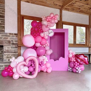 156 pezzi Kit ghirlanda palloncini rosa per compleanno Lets Go Girl Baby Shower Arco di palloncini Battesimo Addio al nubilato Matrimonio Sposa Decorazione Forniture