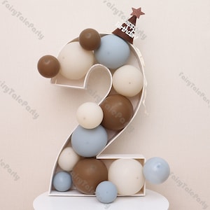 73/100/120 cm Numero Palloncino Riempimento Scatola Numero Gigante Palloncini Cornice Mosaico 1 ° 2 ° Compleanno Palloncino In una Scatola Bambini Baby Shower Decorazioni per feste