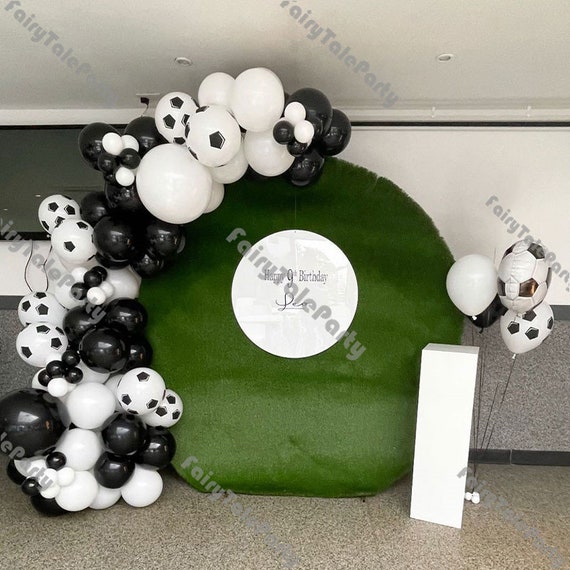 Paquete de 20 globos de fútbol, globos de aluminio Mylar para decoración de  fiestas de cumpleaños