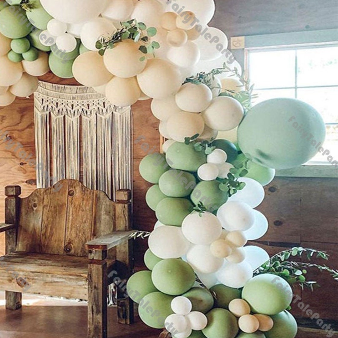 60 Piece Green Marble Confetti Balloons - 12 Inch Agate Balloons For Party Decorations