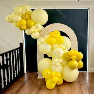 89pcs Yellow Balloon Garland Kit Bee Party Birthday Decorations Balloons Arch Baby Shower Bridal Shower Gender Reveal Wedding Supplies