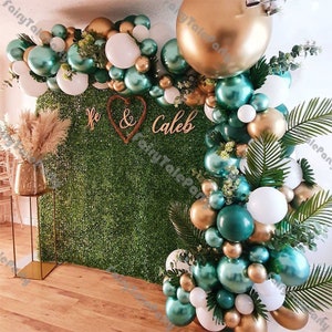 131pcs Green Balloon Arch Garland Kit Chrome Green Gold White Latex Balloons San Valentino Wedding Baby Shower Birthday Party Decoration