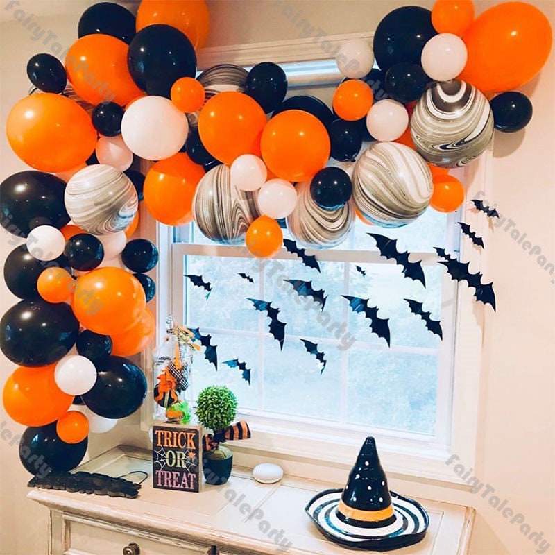 85pcs Bat Halloween Balloon Arch Kit Black Orange Bow of Etsy