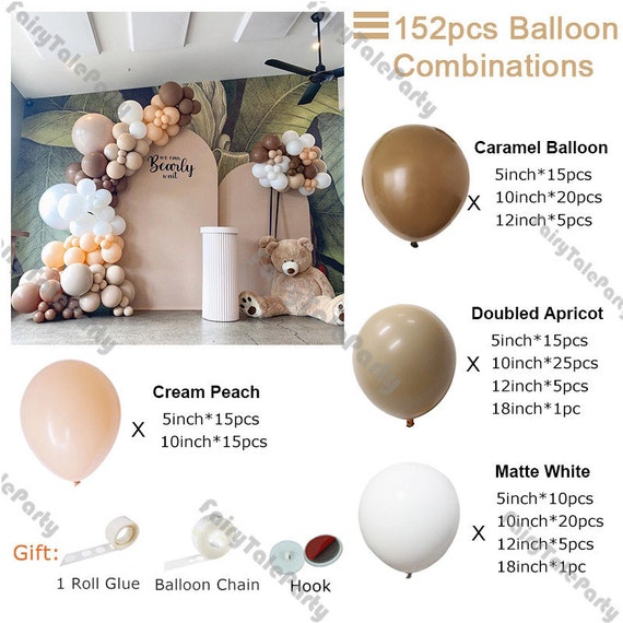 Kit 103 Ghirlande Bianco Perla Per Arco Di Palloncini – Palloncini A Doppio Strato Per Matrimoni, Compleanni, Baby Shower