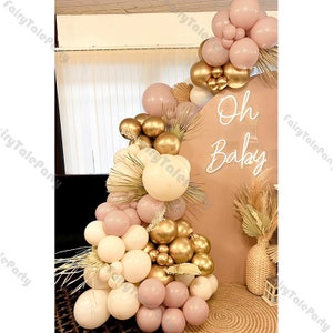 86 Stück Dusk Pink Gold Sand Weiß Ballons Girlande Rustikal Neutral Ballon Bogen Hochzeit Geburtstag Party Baby Shower Taufe Dekorationen Lieferungen