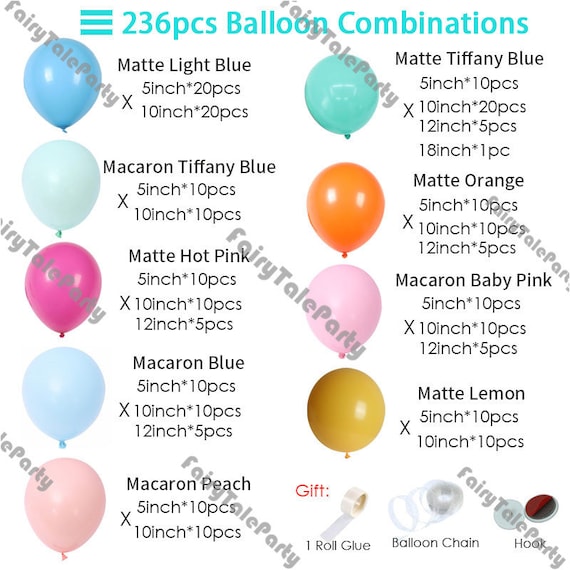 Pastel Rainbow Balloons Fabric Backdrop exclusive at Snobby Drops