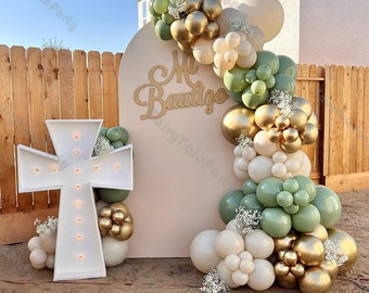 Decoración Para Bautizo De Madera - 180 Piezas, Estilo Bohemio, Reutilizable, Para Centros De Mesa O Manualidades