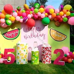 125pcs kit ghirlanda di palloncini per vacanze di frutta fragola arancione dolce arco di palloncini baby shower compleanno addio al nubilato forniture per decorazioni di nozze
