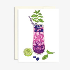 Blueberry Mojito Blank Karte