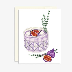 Fig & Thyme Cocktail Blank Card