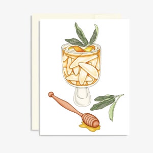 Salvia & Honey Cocktail Blank Card