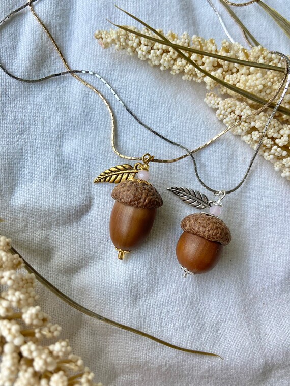 Etsy clearance acorn necklace