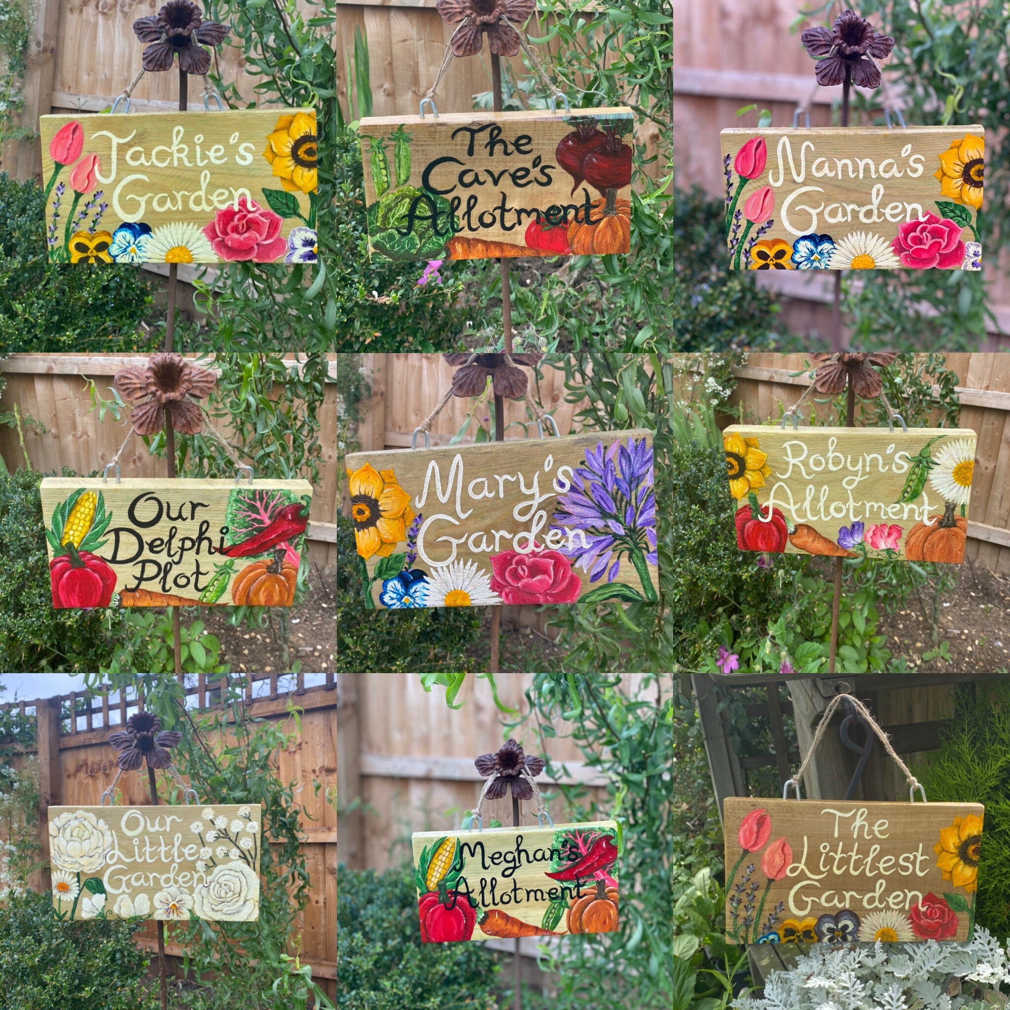 Personalised allotment vegetable patch and garden signs Etsy