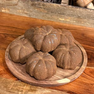 Primitive Blackened Wax Pumpkins