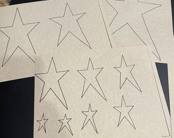 Primitive Crow and Star Templates - Etsy