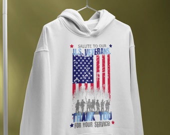 Sudadera con capucha unisex SALUTE U.S. VETERANS / Ver detalles del listado